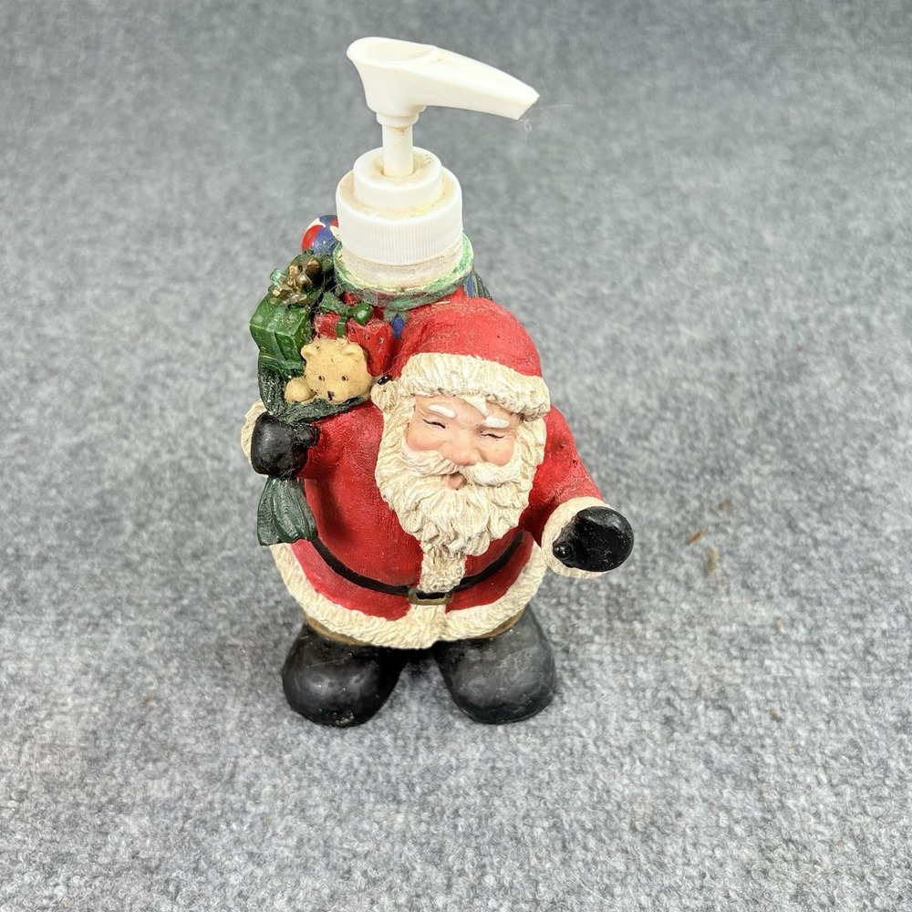 Vintage Y2K Santa Claus Soap Dispenser Christmas Decor Carolina Pottery Resin